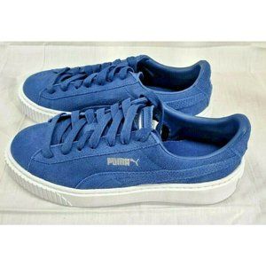 PUMA Suede Platform Peacoat Womens Size 7 Ladies Blue Sneakers Shoe NWOT